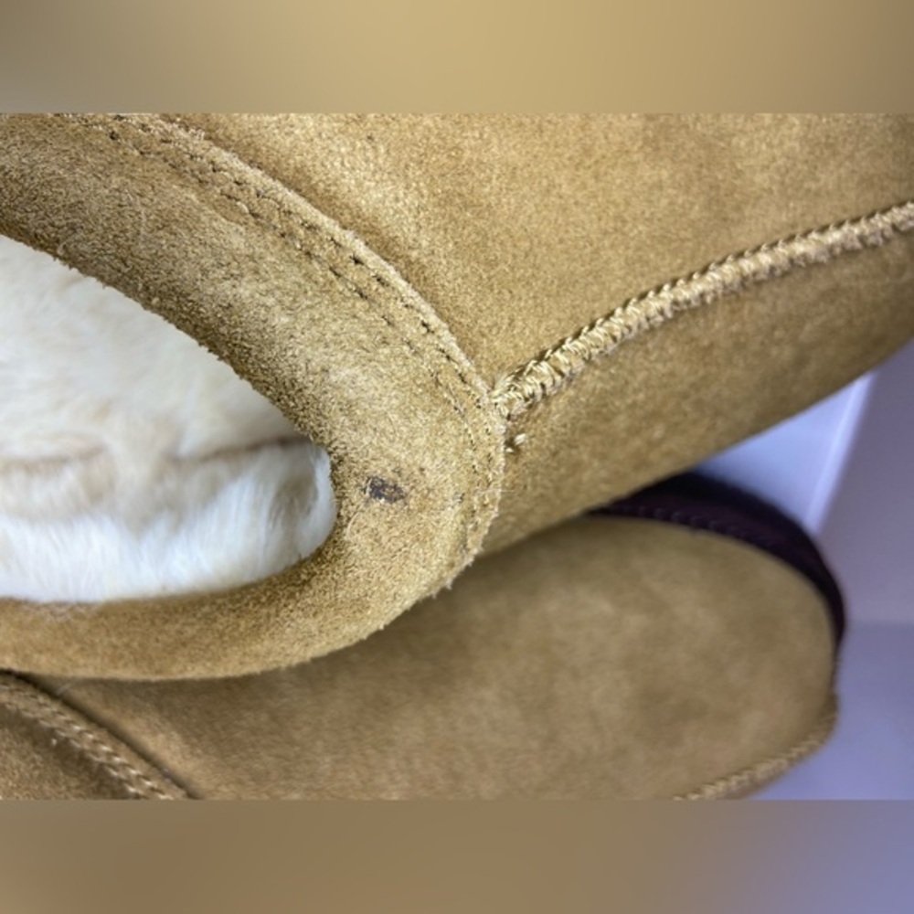 MySlippers Men's Slip-On Slippers, Size 8, Chestnut Brown, New in Original Box - Picture 8 of 16